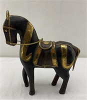 12x8in Brass Wooden horse