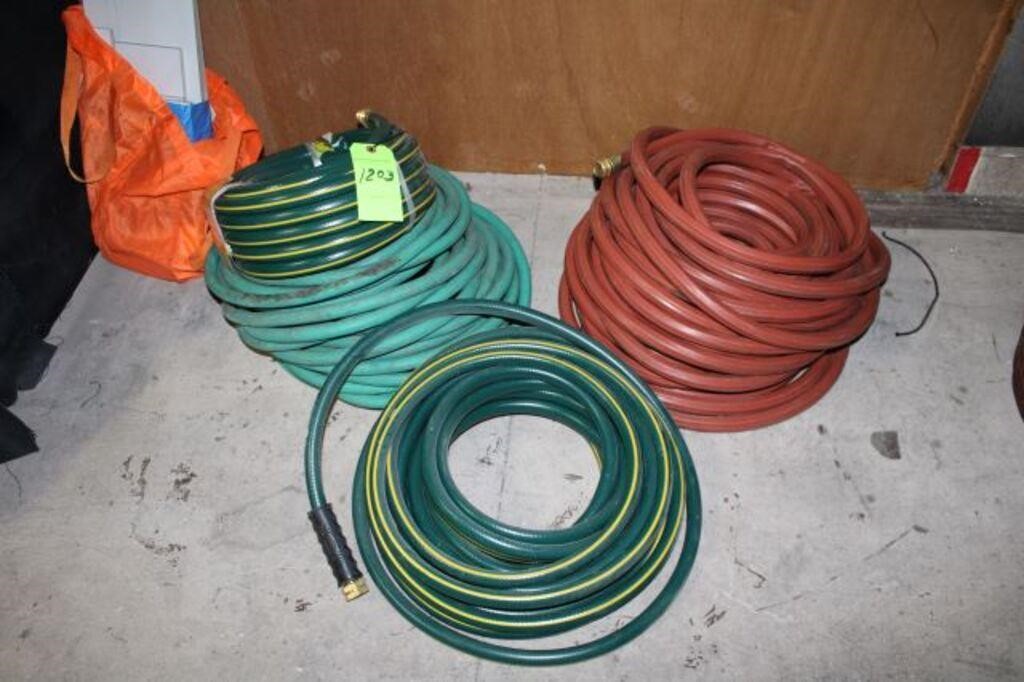 Lot of (4) Garden Hoses