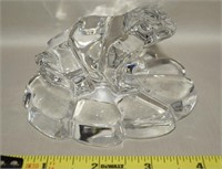 Waterford Irish Crystal Frog & Lilypad Paperweight