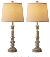 2 New Table Lamps with Touch Control, Farmhouse