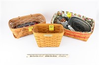 3 Longaberger Baskets, Our Daily Bread Plate, and