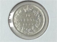 1882 (ef) Canadian Silver 10 Cent