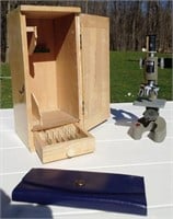 Lumex Precision Optics Microscope In Wood Case