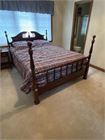 Queen bed mattress box spring & frame