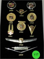 Cadillac Emblem Pin Collection 1902-2000