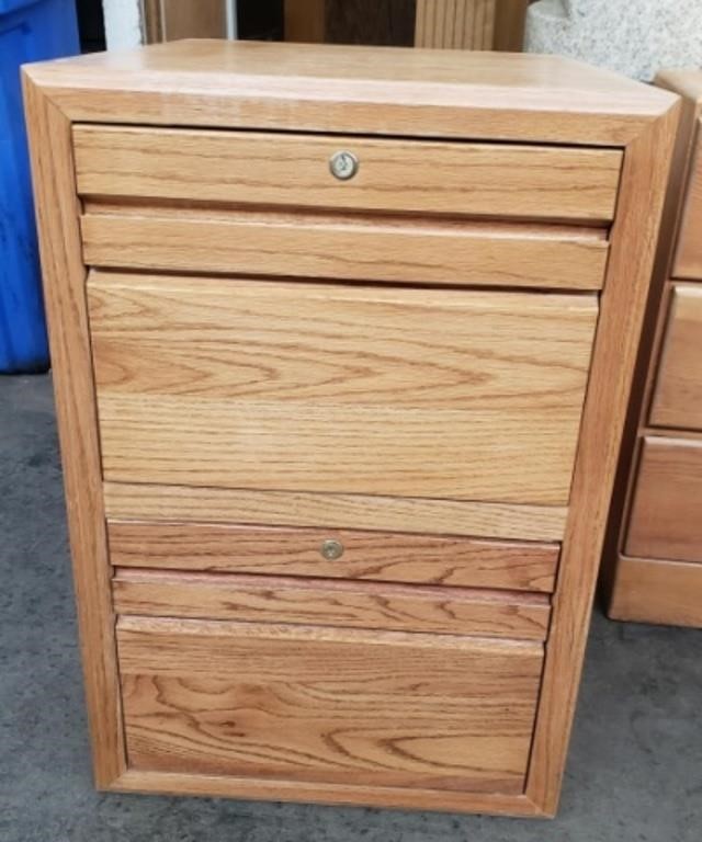 Wood Legal Size File Cabinet. 20"x24"x30"