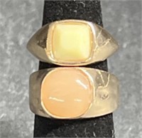 (AW) Gold Tone Rings Size 5.