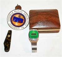 Goodville Insurance Badge, J.D Watch, Pocket Knife