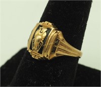 Vtg 1948 10kt Gold High School Class Ring
