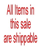 ALL SALES ARE SHIPPABLE