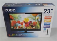 Coby 23" LED high def TV with remote.