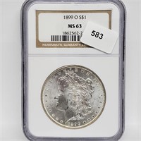 NGC 1899-O 90% Silver Morgan $1 Dollar