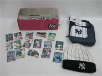 Assorted Baseball Cards & NY Yankees Bag & Hat