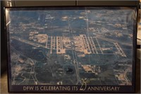 Framed D/FW Airport 25th Anniversary Print, 36x24"