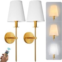 Hitish Wall Sconces Battery Operated Set of 2,