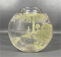 Etched Fish Bowl