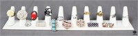 Sz 6.5-10 Fashion Rings Sz / 17 pc