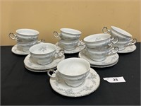 Mikasa Fine China Barbizon Teacups + Saucers