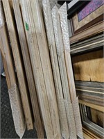 GROUP OF 9 WOOD FRAMES - NO GLASS