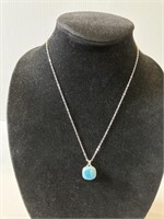 20" necklace w/ turquoise .925 pendant