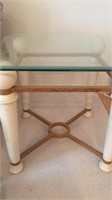 Glass Top Side Table- matches lot 19