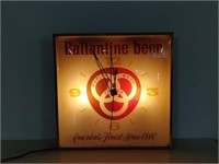 Ballantine beer lighted clock