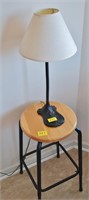 Iron Stool and Table Lamp