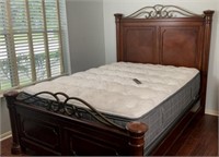 Serta Adjustable Queen Bed with Wood Frame