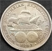 1893 Columbian Exposition Comm. Half Dollar Nice