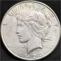 1923-S Peace Silver Dollar BU