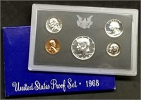 1968 US Mint Proof Set w/Silver Kennedy Half