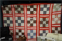 VINTAGE H/S 9 PATCH QUILTS FULL SIZE