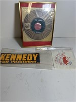 Vintage 60’s JFK speech 45 record GOP napkin
