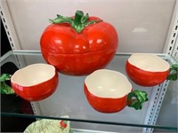 1962 Holt Howard Japan Tomato Covered Serving Bowl
