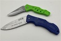 2 Folding Lock Blade Knives