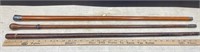 3 Antique Walking Sticks (34.5")