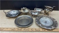 7 Small Silver Plated Serving Dishes
