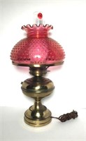 Brass Electrified Oil Lamp with