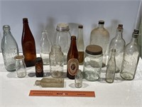 Assorted Old Bottles Inc. Mason, Barrett Bros