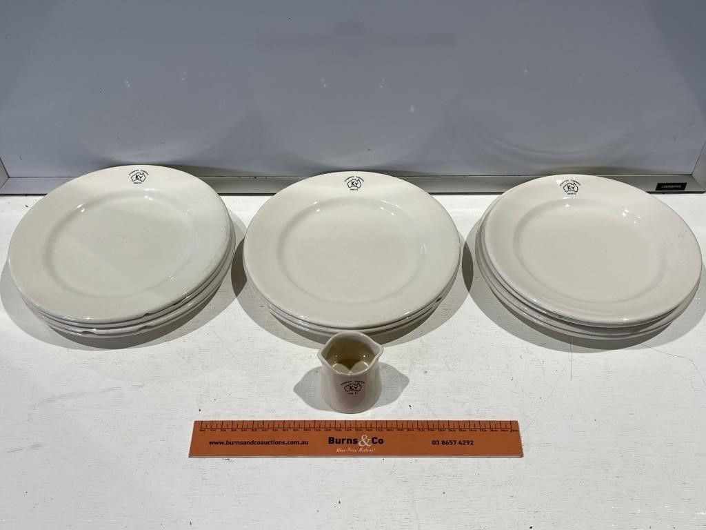 Quantity KYABRAM CANNERY Plates & Milk Jug.