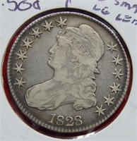 1828 Bust Silver Half Dollar