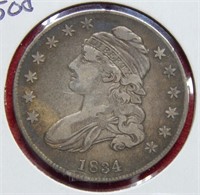 1834 Bust Silver Half Dollar