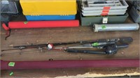 GROUP OF FISHING POLES