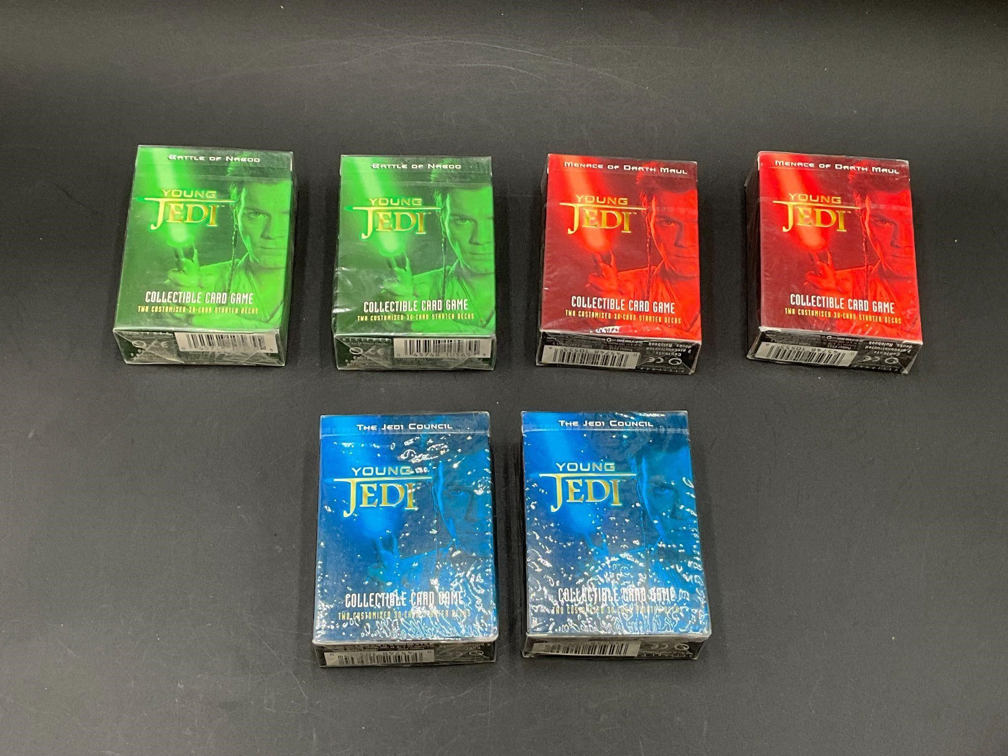 6 Young Jedi Star Wars Sealed Card Boxes 1999
