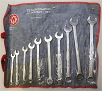 Wright 11 pc combination wrench set #711 in pouch