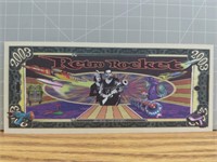Retro rocket banknote