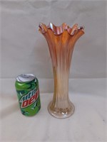 Carnival Glass Vase 10" tall