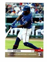 2019 Topps Now Danny Santana Texas Rangers #500 Li