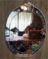 Etched Glass Mirror 32 X 25