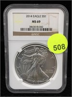 2014 NGC MS-69 American Silver Eagle